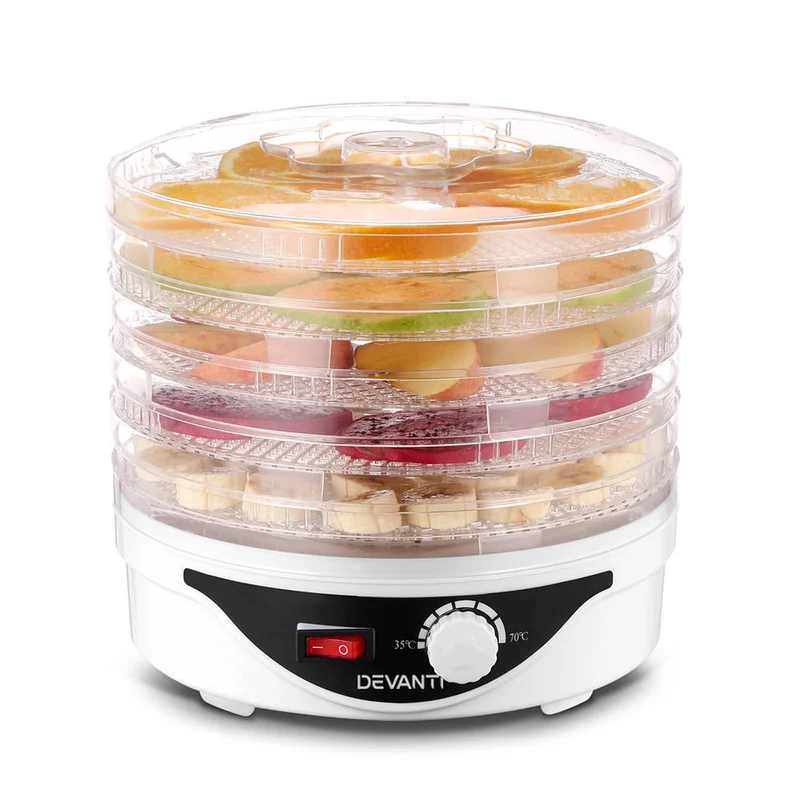 Devanti 5 Trays Food Dehydrator (White)