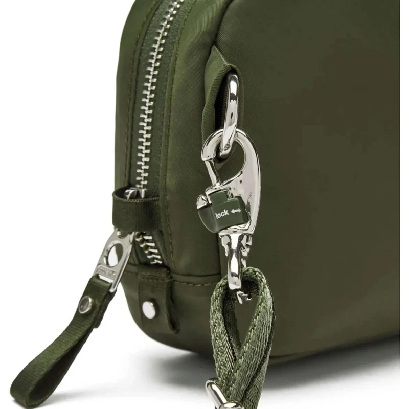 Pacsafe W Anti-Theft RFID Blocking Slashguard Micro Travel Sling Olive