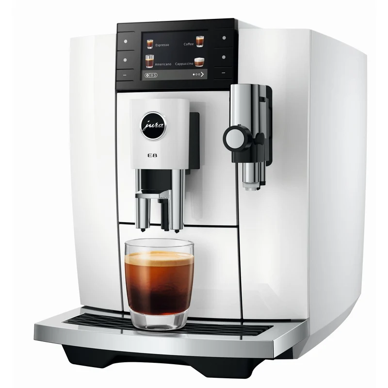 Jura E8 Fully Automatic Coffee Machine (Piano White)