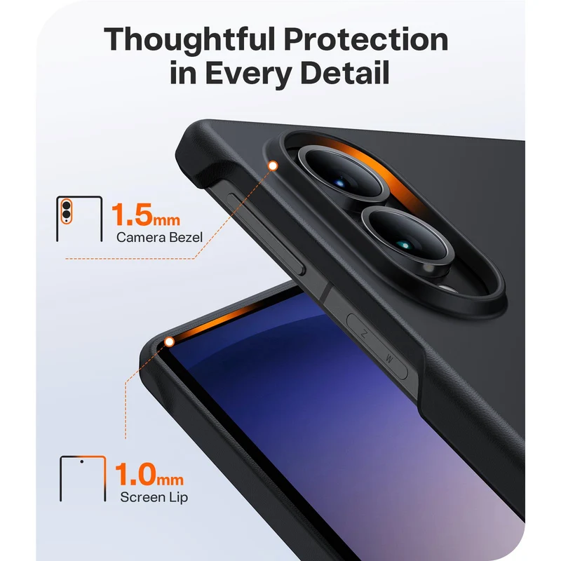 Torras Ostand Case for Galaxy Z Fold8 (Black)
