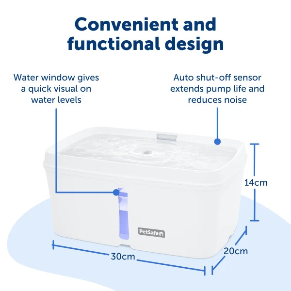 PetSafe® Viva™ Pet Fountain, 4.1 litre, Plastic Tray