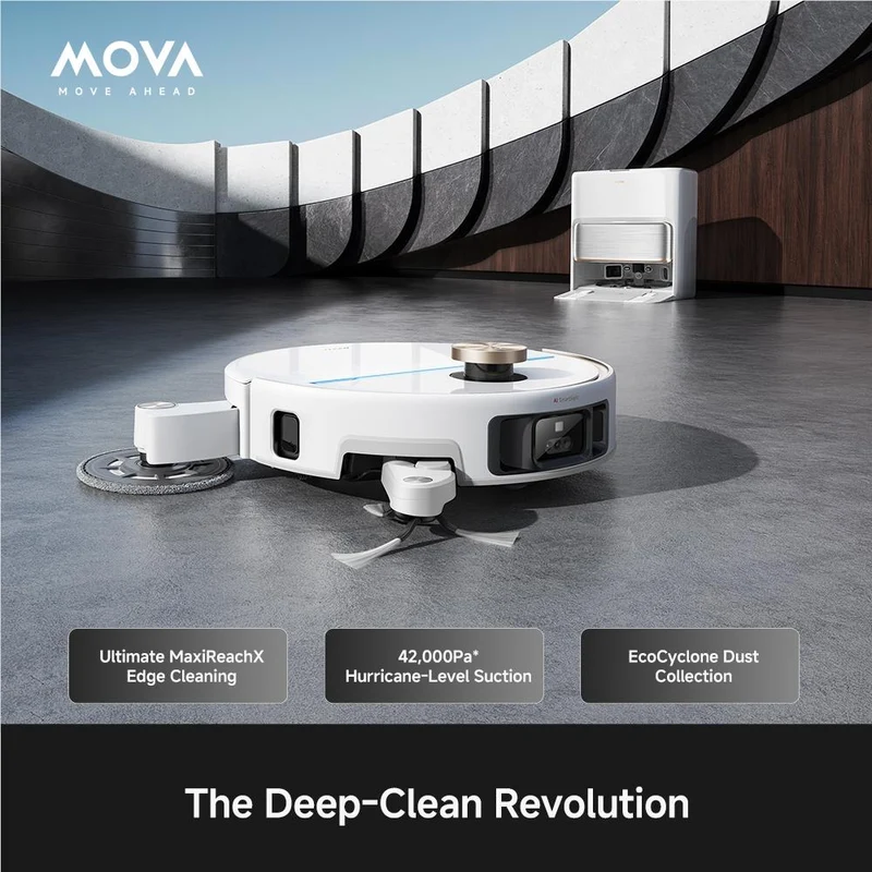 MOVA V70 Ultra Complete Wet and Dry Robotic Vacuum (White)
