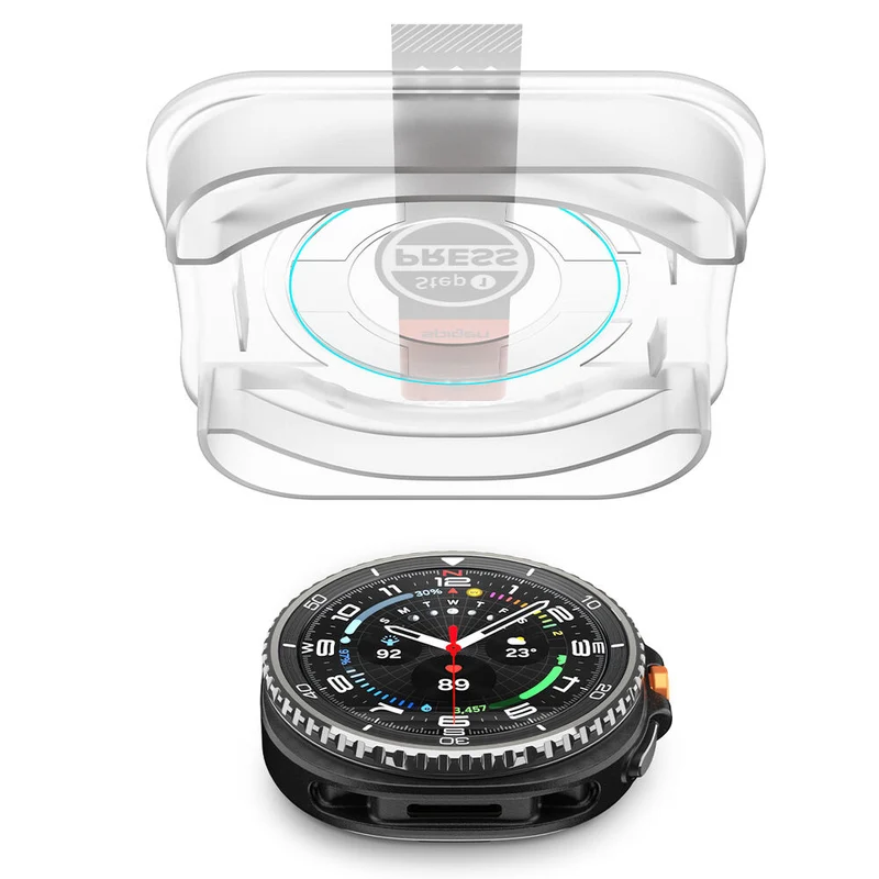 Spigen Galaxy Watch 8 Classic 46mm GLAS.tR EZ Fit Glass Screen Protector 2PCS (Clear)