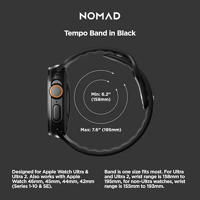 NOMAD Tempo Band Apple Watch 40-42mm (Black)