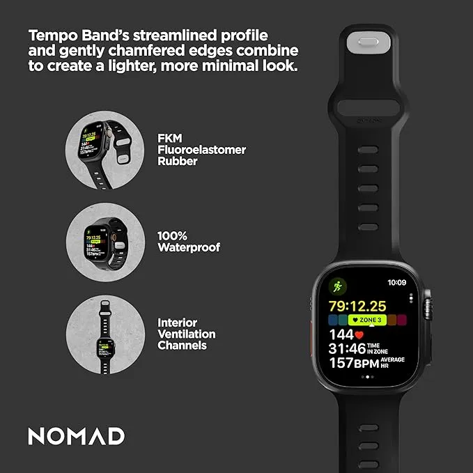 NOMAD Tempo Band Apple Watch 40-42mm (Black)