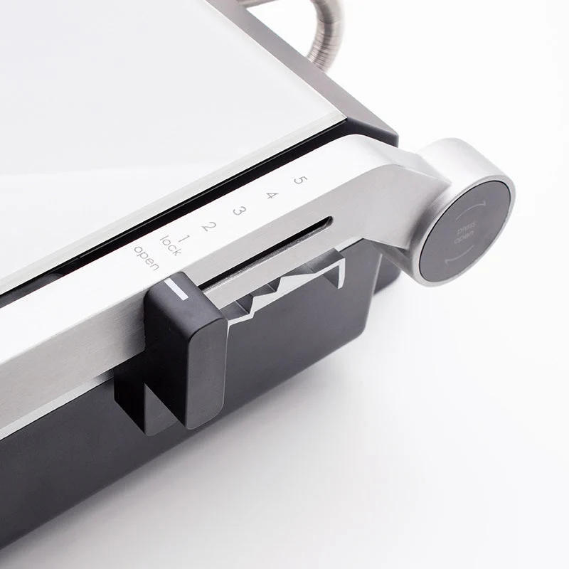 Nero Deluxe Sandwich Press Toaster Contact Grill 4 Slice Grooves with Timer