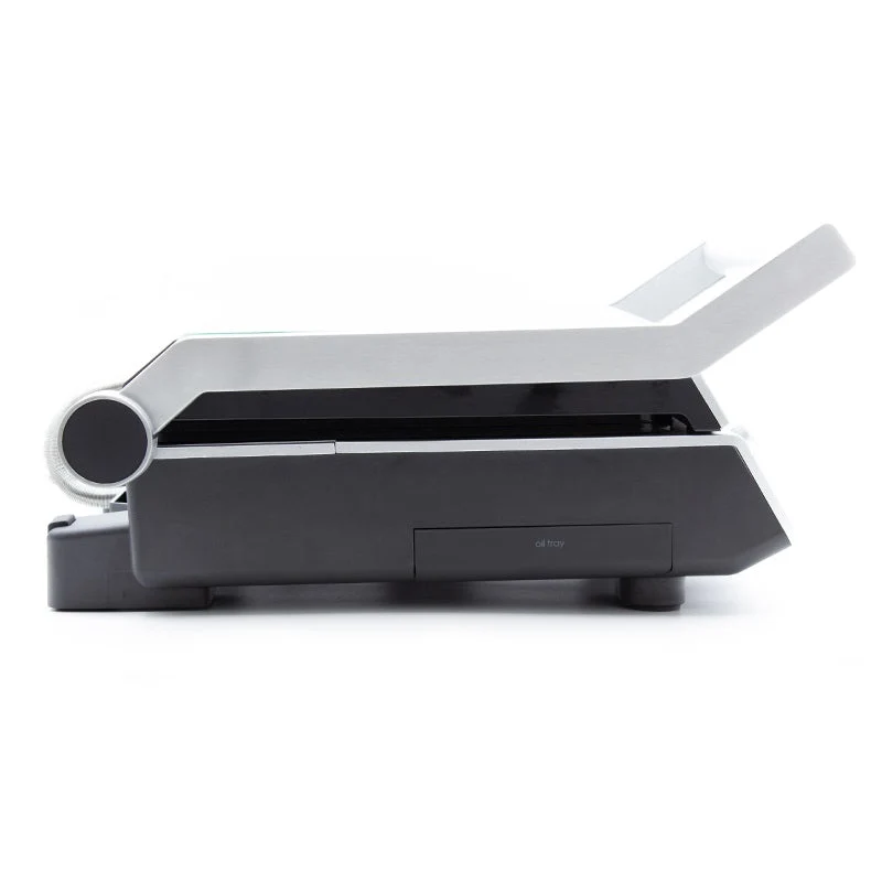 Nero Deluxe Sandwich Press Toaster Contact Grill 4 Slice Grooves with Timer