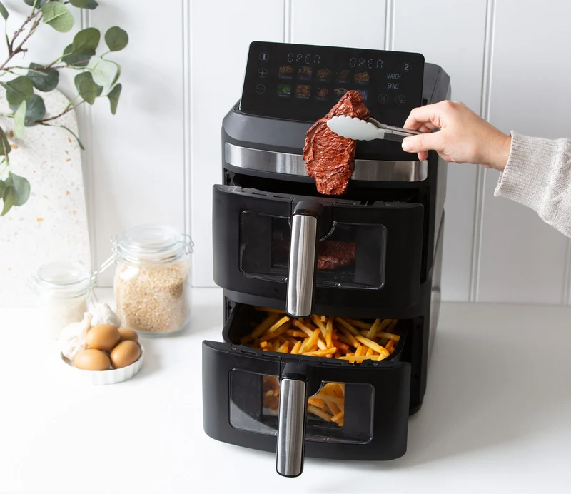 Healthy Choice 13L Dual Zone 2300W Double Stack Air Fryer with Foldable Top Display