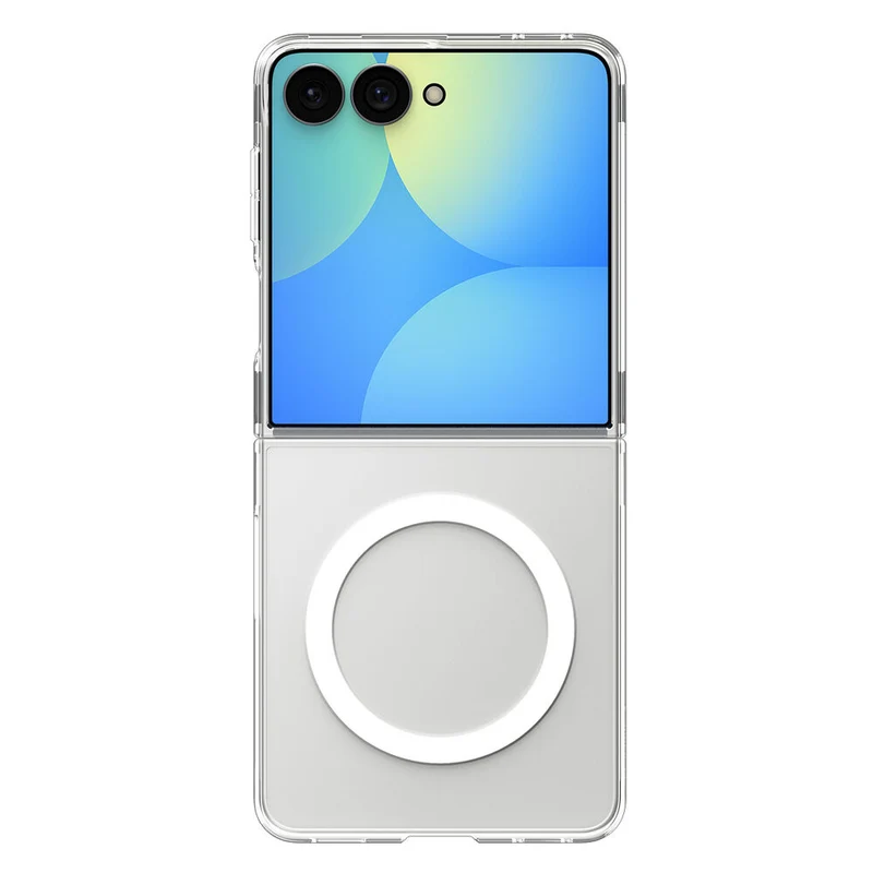 Spigen Galaxy Z Flip 8 Air Skin (MagFit) Case (Clear Case / White Ring)