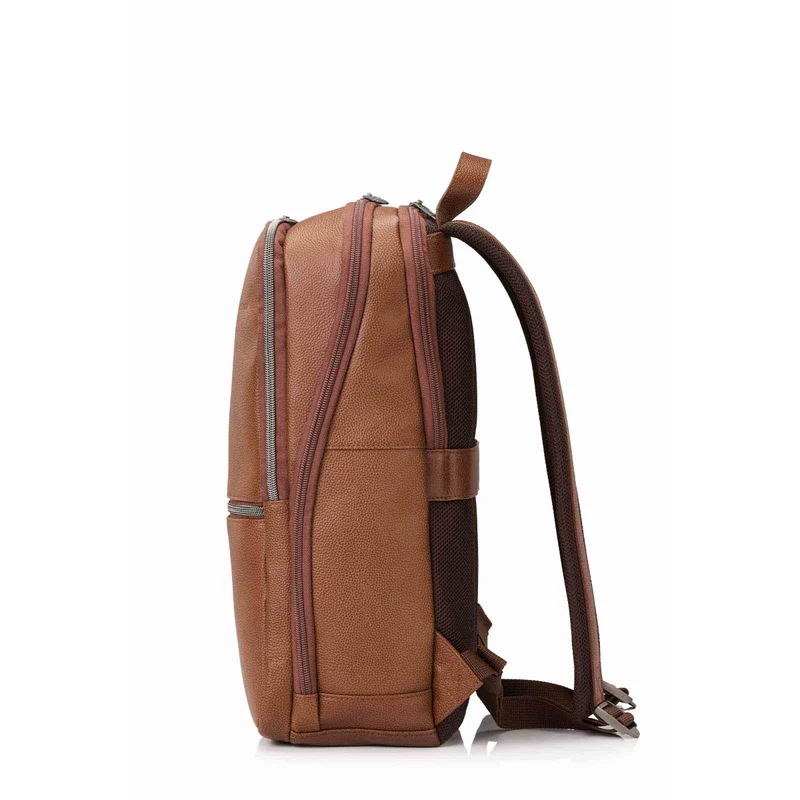 Samsonite Classic Leather Slim Backpack (Cognac)