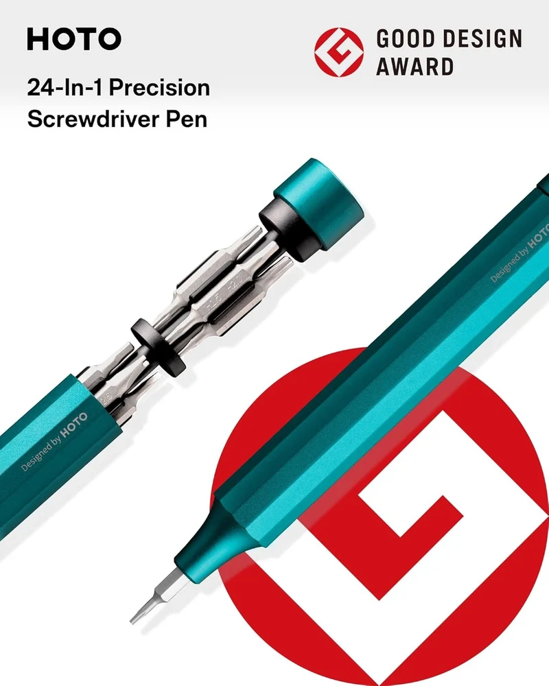 HOTO Manual Precision Screwdriver Pen Pocket Tool (Blue)