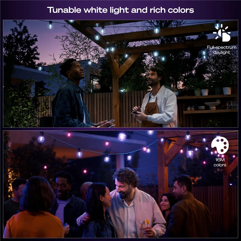 Philips Hue Festavia Hue 20 Bulb Globe String Lights (14m)