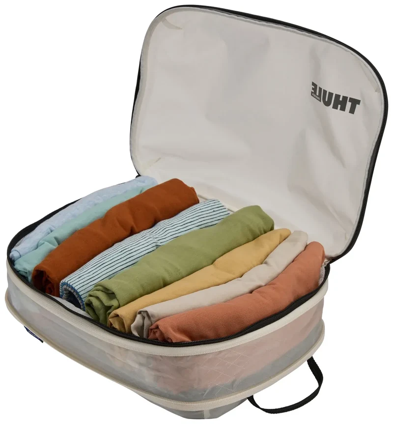 THULE Packing Cube Set Compression Travel Storage Bags Duo 2x (Small and Medium) White