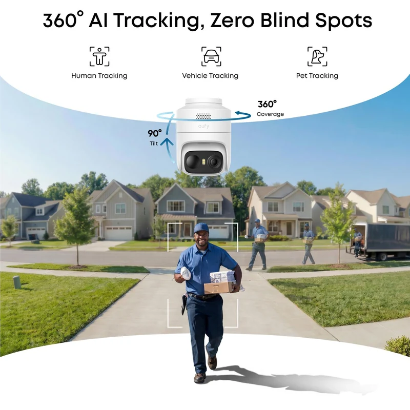 eufyCam C37 2K Pan-Tilt-Zoom Security System (2 Pack)