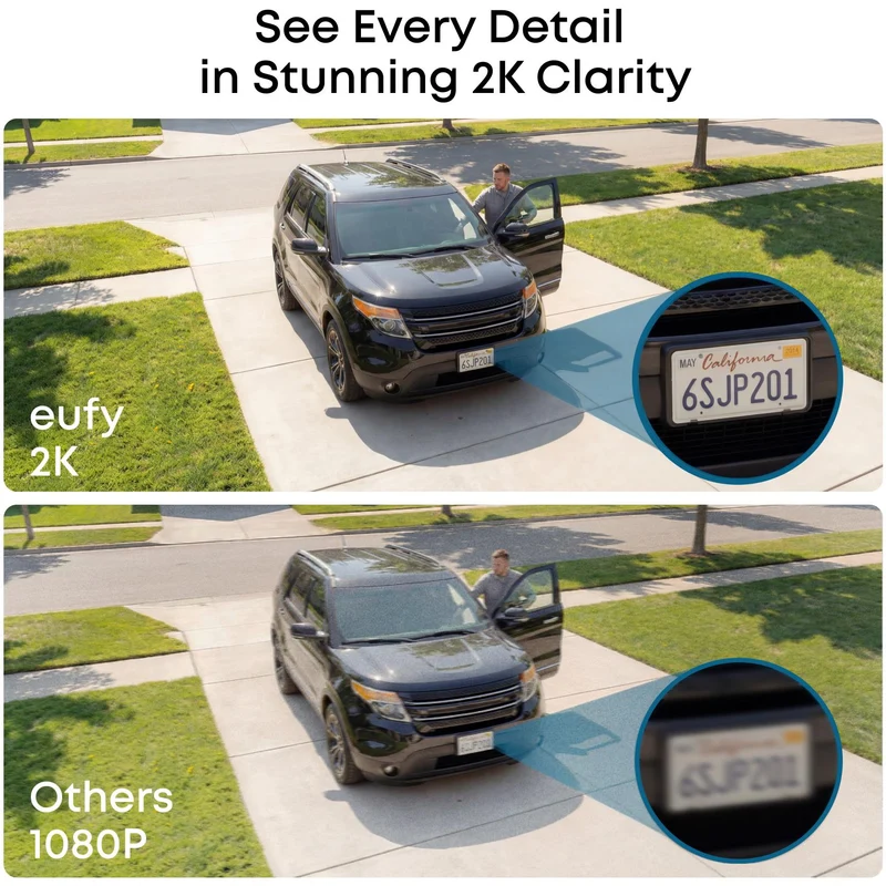 eufyCam C37 2K Pan-Tilt-Zoom Security System (2 Pack)