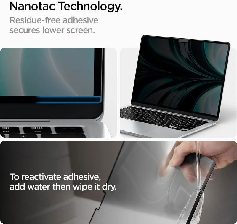 Spigen MacBook Air 13" 2026/2025/2024/2022 (M5/M4/M3/M2) Safe View Screen Protector 1PC (Clear)