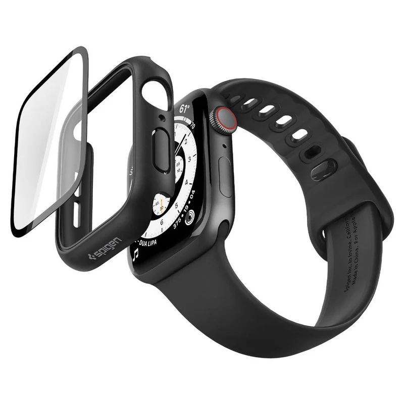 Spigen Apple Watch SE3/SE2/6/SE/5/4 44mm Thin Fit 360 Case with Screen Protector (Black)