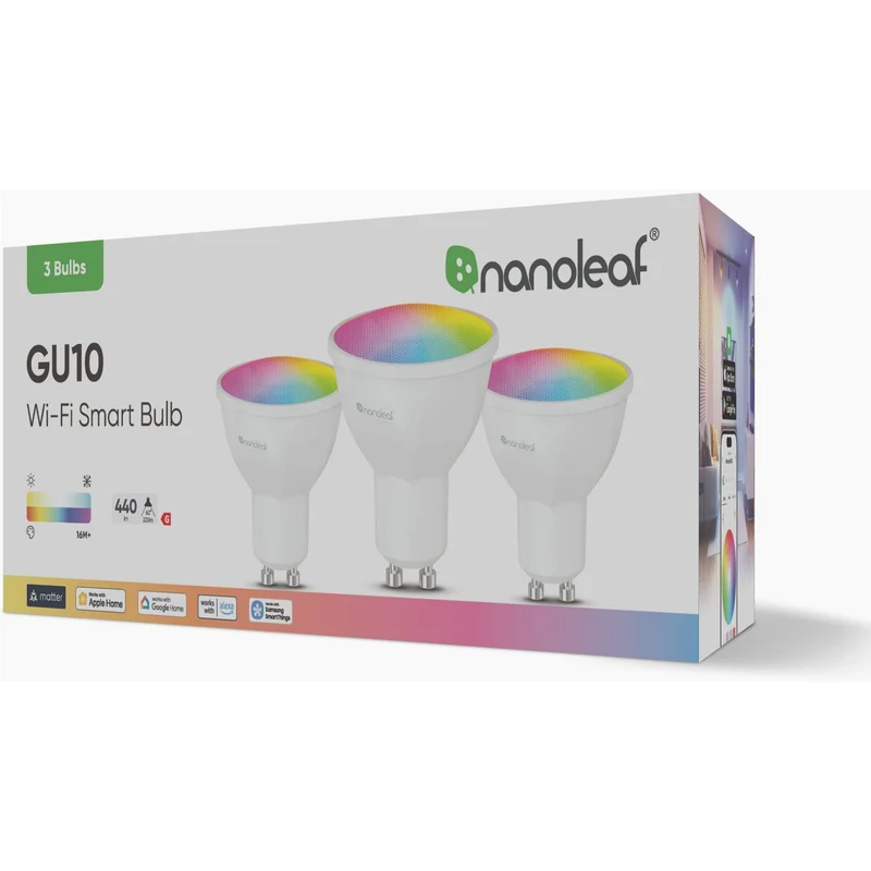NANOLEAF Essentials Colour Smart LED Bulb GU10 (WIFI) [3 Pack]