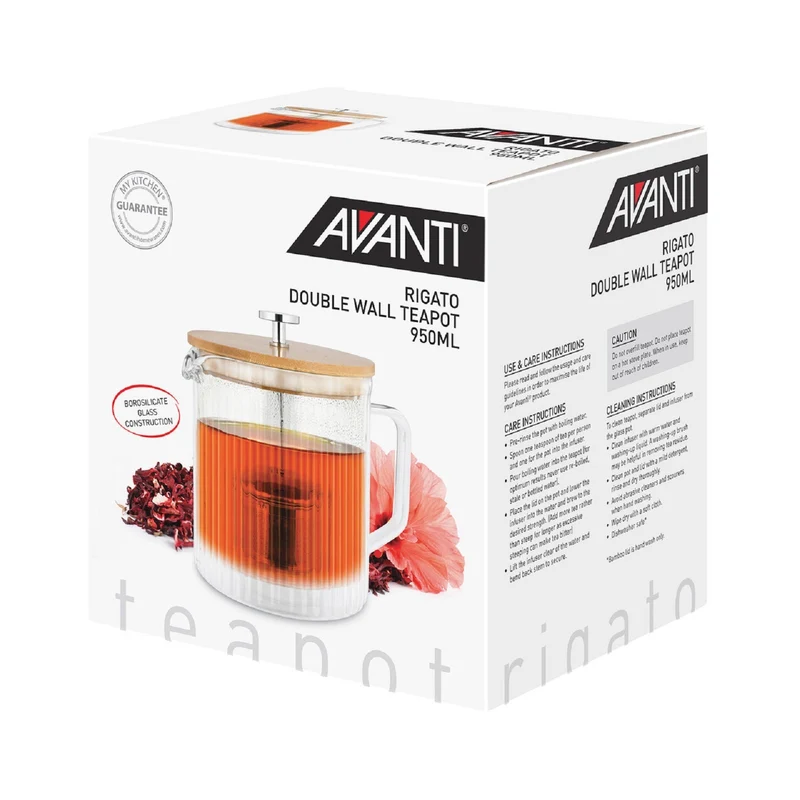 Avanti Rigato Double Wall Teapot 950ml