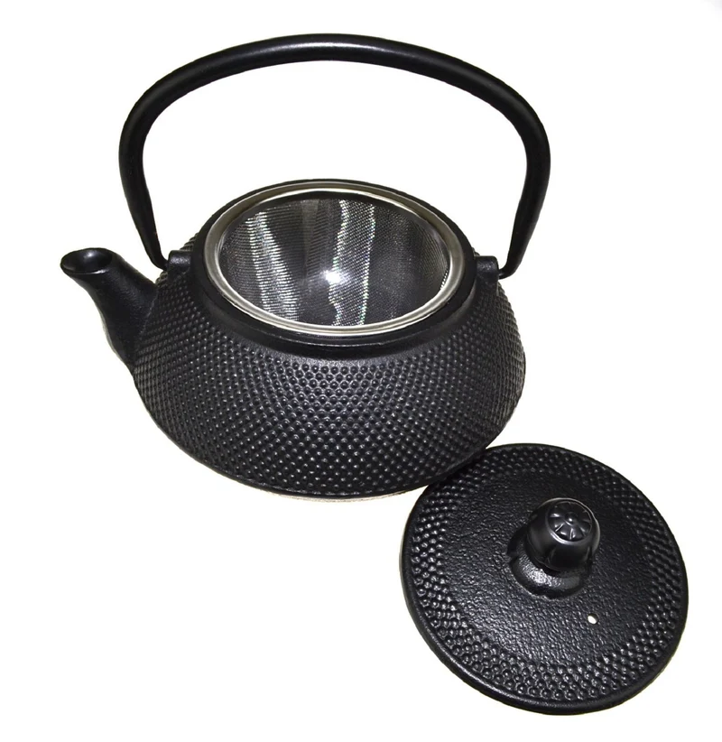 Teaology Cast Iron Teapot 500ml - Fine Hobnail Black