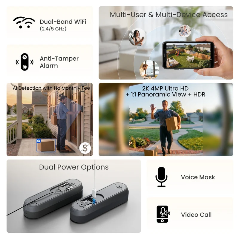 Reolink Battery Doorbell System with Hub Mini (White)