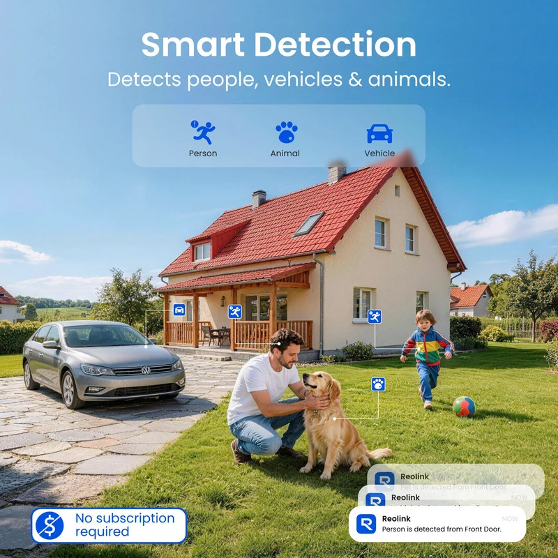 Reolink Argus PT Ultra 4K Pan Tilt Wireless Automatic Tracking Battery Security Camera (White)