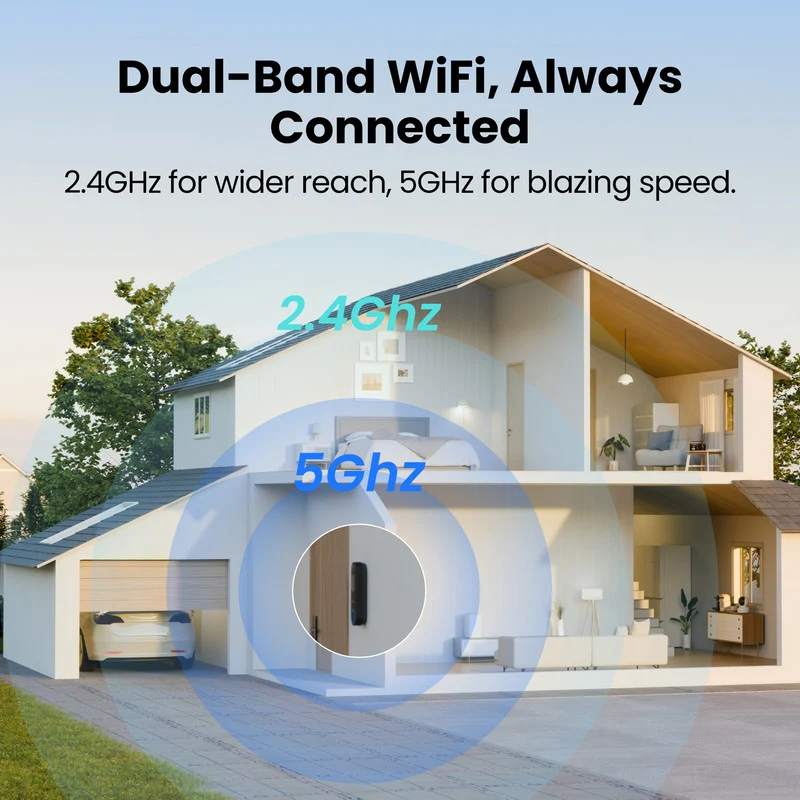 Reolink 2K 4MP Battery Video Doorbell Smart Detection Chime (Black)