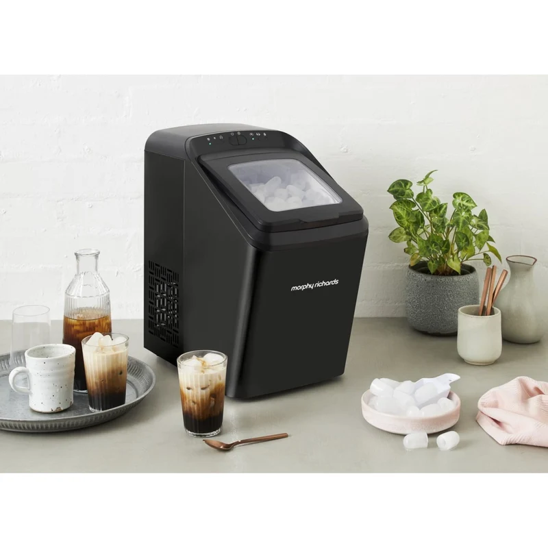 Morphy Richards Compact 15kg Matte Ice Maker Ice Cube Machine Black