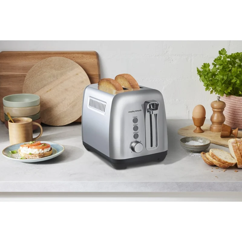 Morphy Richards Equip Stainless Steel 2 Slice Toaster with Variable Width Slots