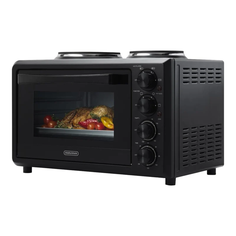 Morphy Richards 32L Black 2-in-1 Benchtop Convection Oven with Hot Plates