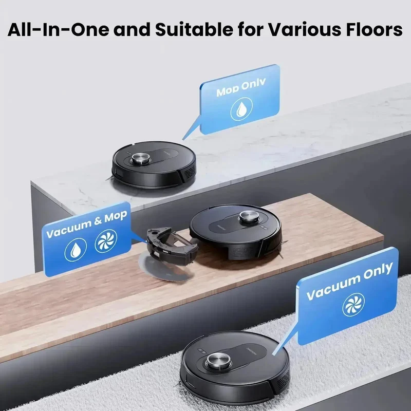 Proscenic Q8 Max+ Robot Vacuum | 8000Pa Suction & Dual LiDAR Obstacle Avoidance