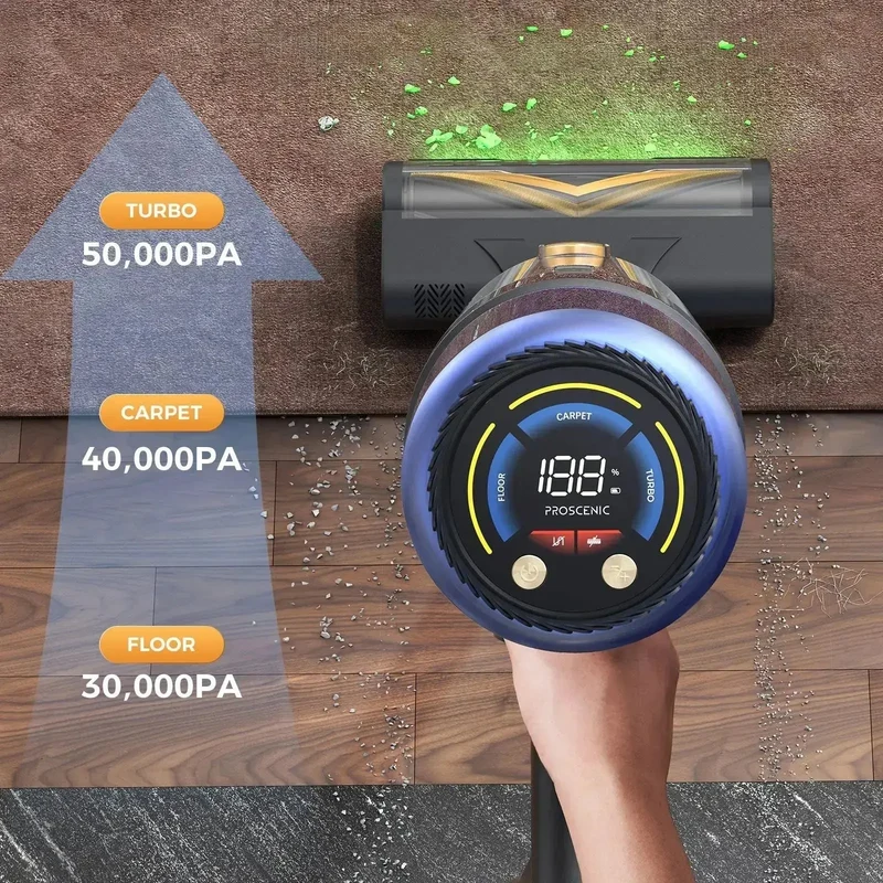 Proscenic P15 Cordless Vacuum Cleaner | 55kPa Suction, 70min Runtime