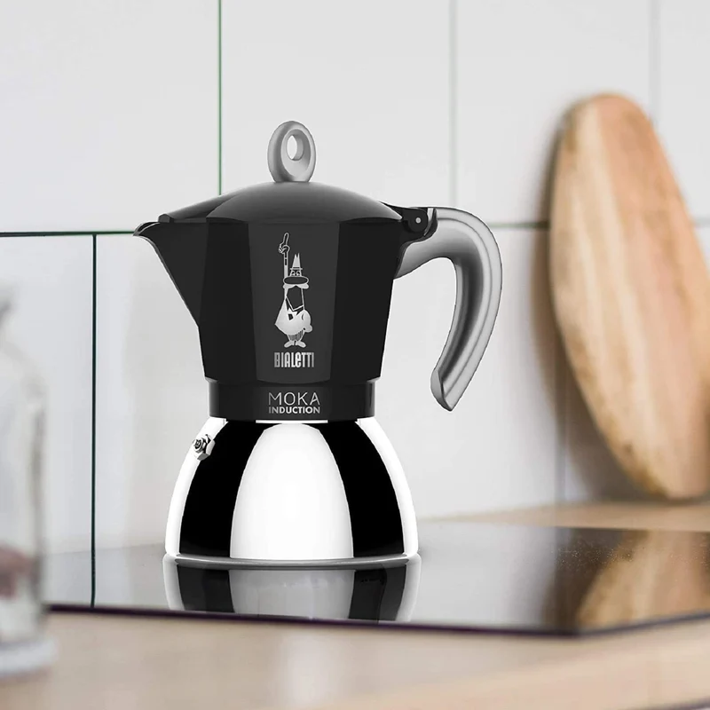 Bialetti Moka 6 Cup Induction Espresso Maker - Black