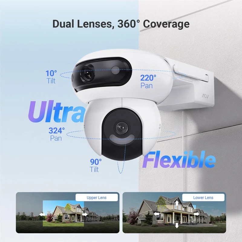 EZVIZ HB90 Dual 3K Security Camera with Solar Panel (2 Pack)
