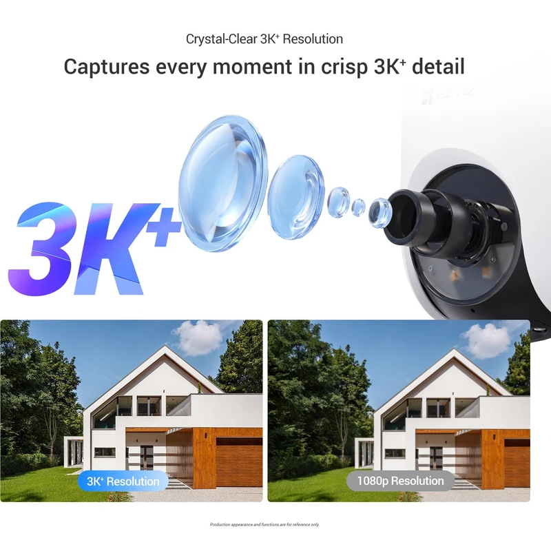 EZVIZ HB8 Lite 3K Security Camera with Solar Panel (2 Pack)