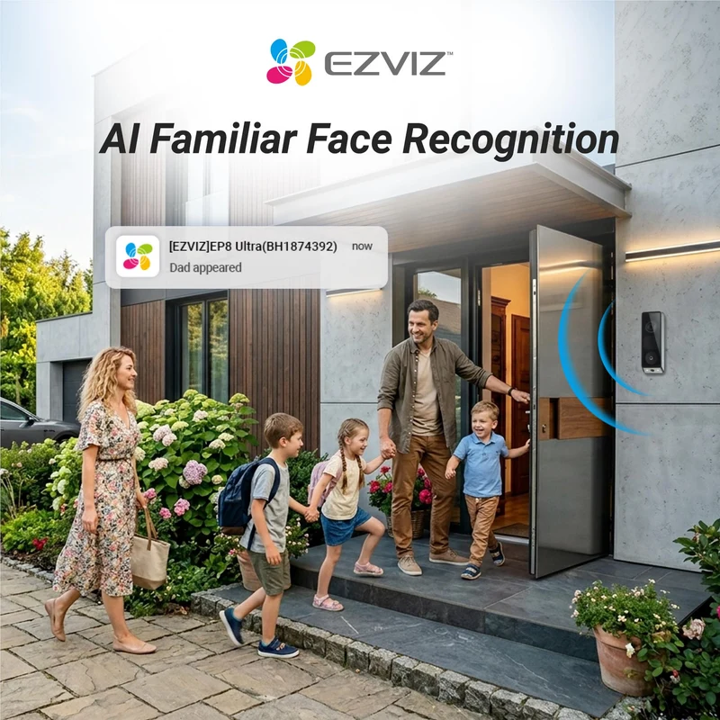 EZVIZ EP8 Ultra Dual Camera Video Doorbell with Chime