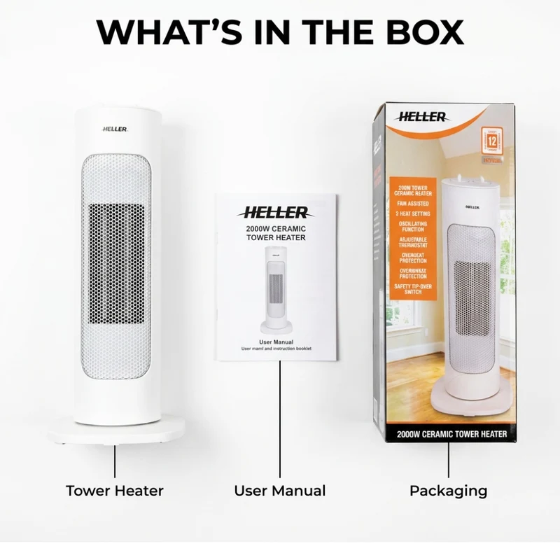 Heller Ceramic Tower Heater 2000W HCTH2000