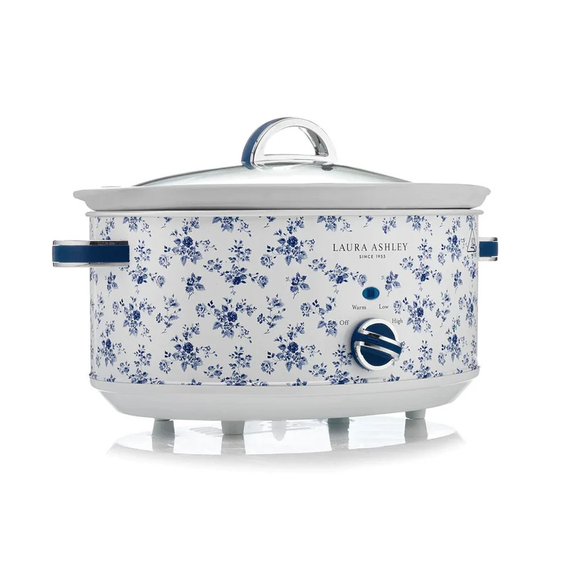 Laura Ashley 6.5L Electric 300 Watt Slow Cooker (China Rose)