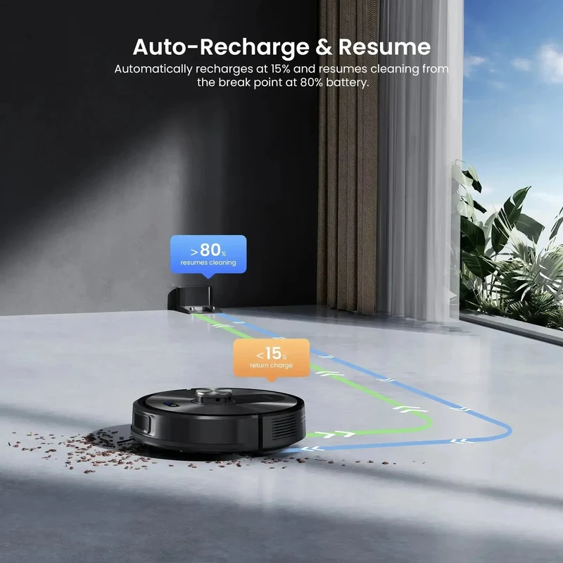 Proscenic Q10 Robot Vacuum | 8000Pa Suction & LiDAR Navigation