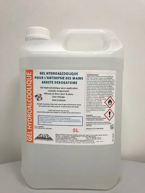 Gel hydroalcoolique désinfectant 5 L