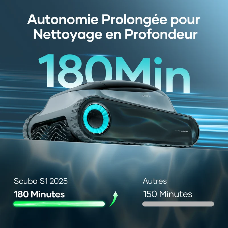 Robot piscine sans fil connecté Aiper Scuba S1