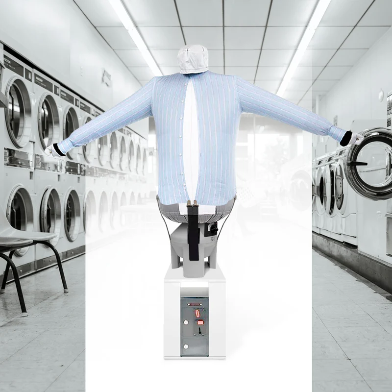 EOLO Stira Asciuga SA17 S SELF INOX Automatico Professionale con Gettoniera Camicie Camicette Polo Maglie Felpe Robot Stira Vestiti Ferro da Stiro Asciuga Stendiasciuga Aria Calda Ferro Verticale Stiratore Made in Italy Garanzia 5 Anni Efficienza A++