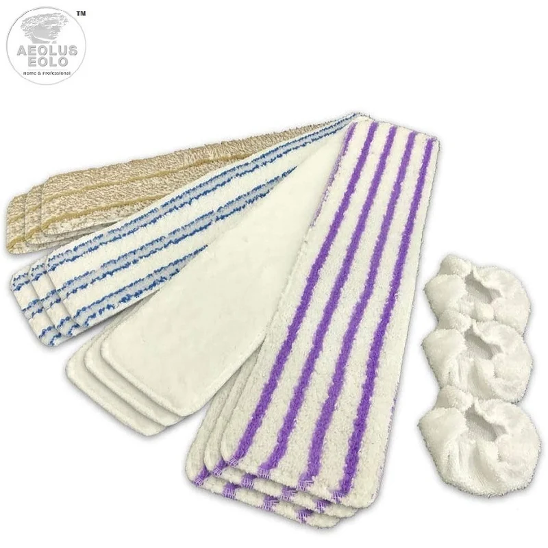 Panni Universali in Microfibra Professionali Multiuso e Multisuperficie per Pulitore Vapore od utilizzo a secco Lavabili e Ultra Resistenti Lava Pavimenti Vetri Tessuti Kit 15 pezzi Made in Italy