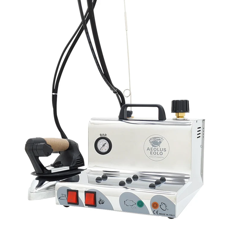 Sistema stirante professionale GVK14 con Caldaia in Acciaio inox AISI 304 e Resistenza esterna anticalcare (2,2 L) Classe energetica A++ Made in Italy Garanzia 5 anni