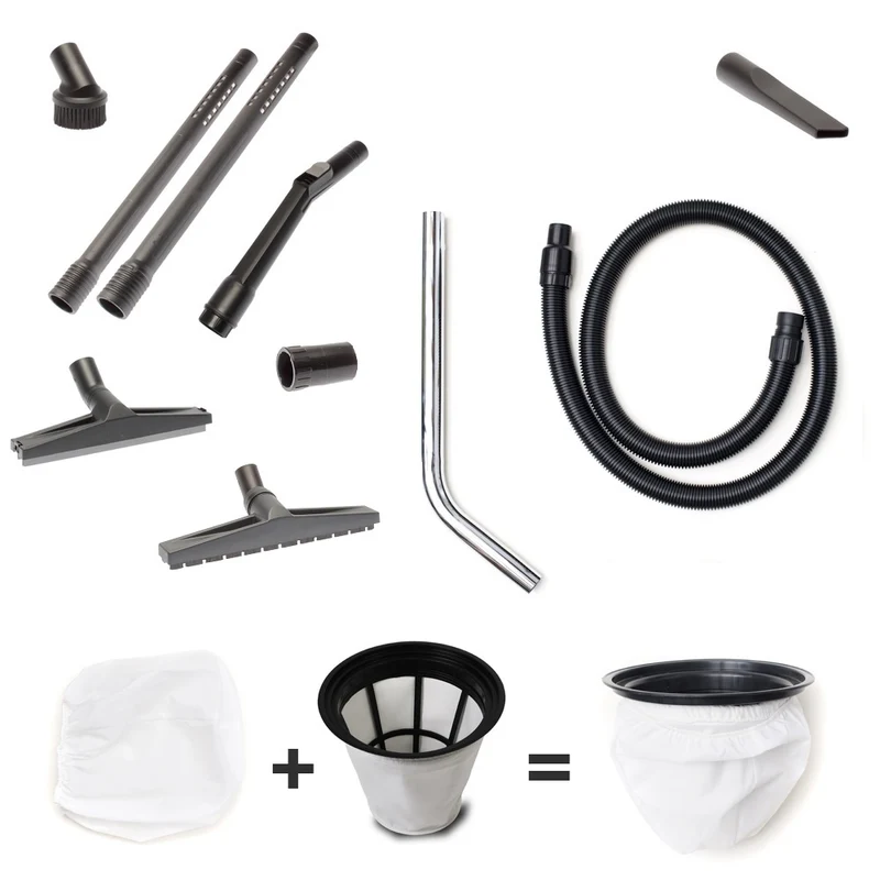 Aspirapolvere professionale per fuliggine e cenere calda con accessori, modello LP32 INOX GT