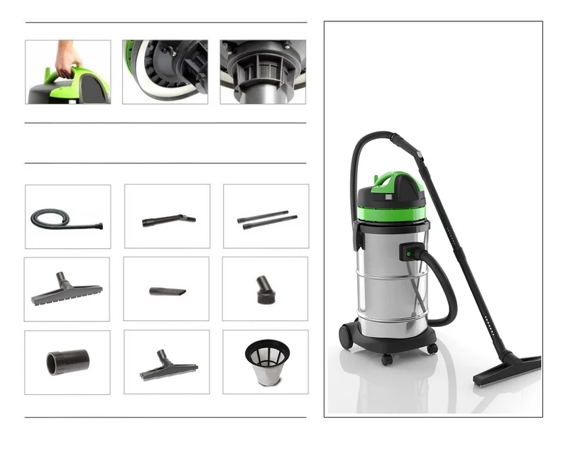 Aspirapolvere semi-professionale per abitazioni e aree medio/grandi, modello LP26 INOX GT