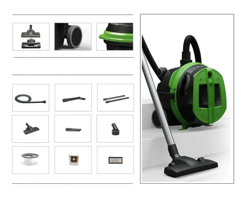 Aspirapolvere semi-professionale per abitazioni e piccole aree, modello LP20 PLUS GT a risparmio energetico