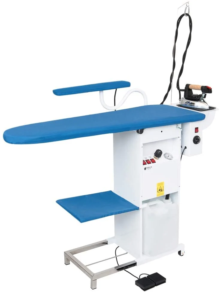 EOLO Tavolo Stiro TS04 RA Professionale Piano Riscaldato Regolabile 2 Motori Aspirante Soffiante Stabile Robusto Pieghevole Salvaspazio Ferro da Stiro Caldaia Vapore Secco Continuo Anticalcare A++ Stiramaniche Ripiano Made in Italy Garanzia 5 Anni