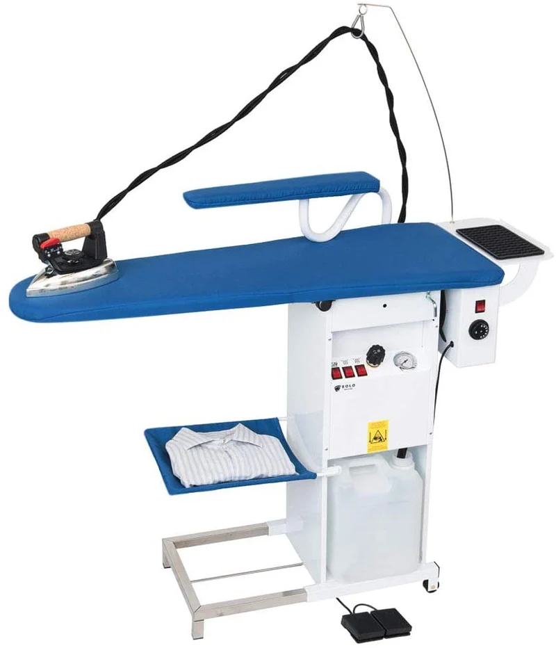 EOLO Tavolo Stiro TS04 RA Professionale Piano Riscaldato Regolabile 2 Motori Aspirante Soffiante Stabile Robusto Pieghevole Salvaspazio Ferro da Stiro Caldaia Vapore Secco Continuo Anticalcare A++ Stiramaniche Ripiano Made in Italy Garanzia 5 Anni