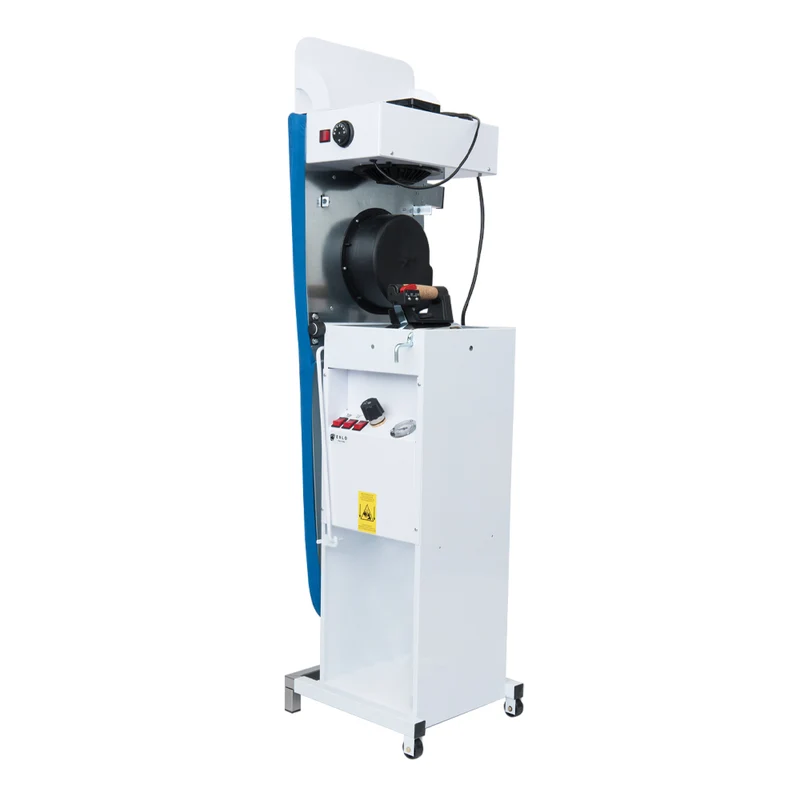 Tavolo da stiro professionale modello TS01 con caldaia e Ferro da stiro Motori aspirante e soffiante Piano riscaldato con termostato Classe Energetica A++ Made in Italy Garanzia 5 anni